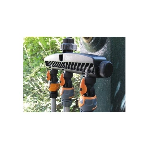 Distributore multi uscita per rubinetti filettati