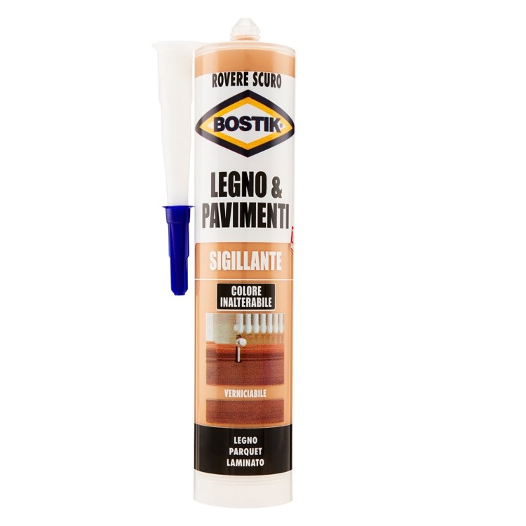 Bostik Sigillante Legno & Pavimenti Vari Colori da 300 ml - Rovere scuro