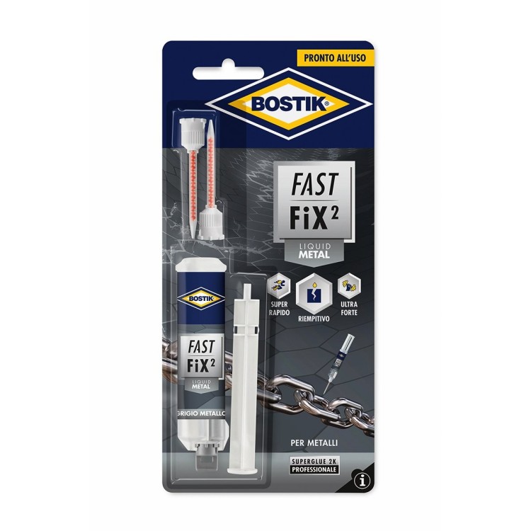Bostik Fast Fix Liquid Metal colore Grigio Metallo da 10 g