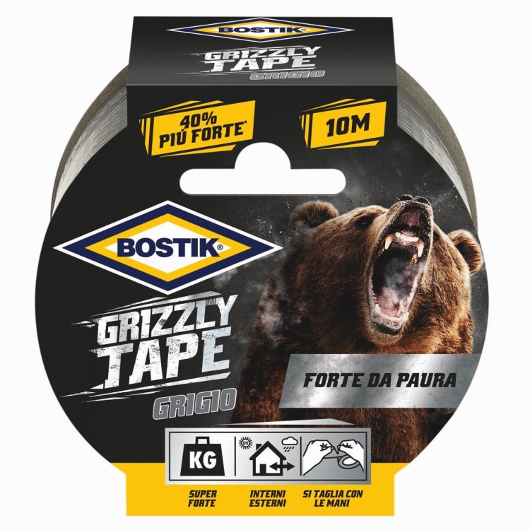 Bostik Grizzly Tape Grigio Forte da Paura 10 m