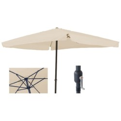 Biacchi Ombrellone Quadro 3x3 m Bianco/Ecrù - Ecrù