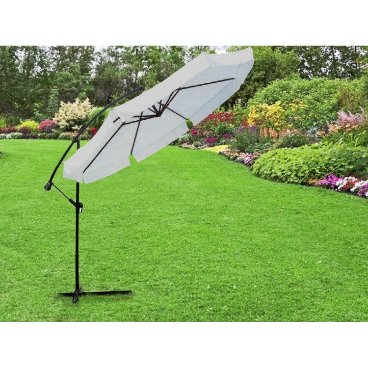 OMBRELLONE TONDO CON BRACCIO LATERALE Ø3m - Bianco