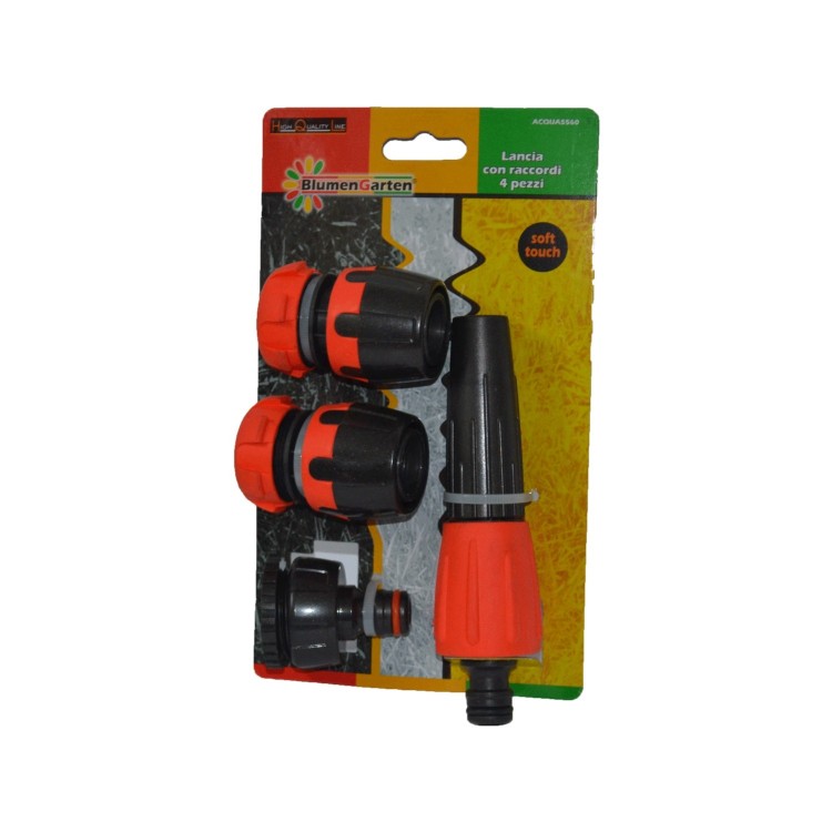 Kit irrigazione lancia con raccordi 4 Pz. Blumen Garten