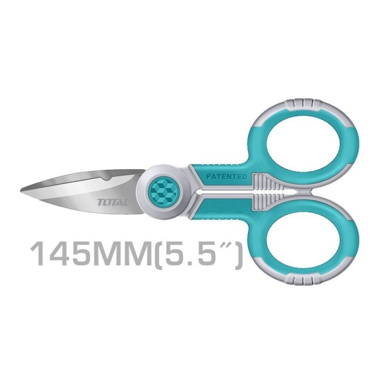 Total Forbici da Elettricista da 145 mm in Acciaio Stainless