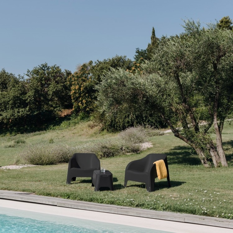 Tavolino Petra Antracite Master 59x39xH36 cm