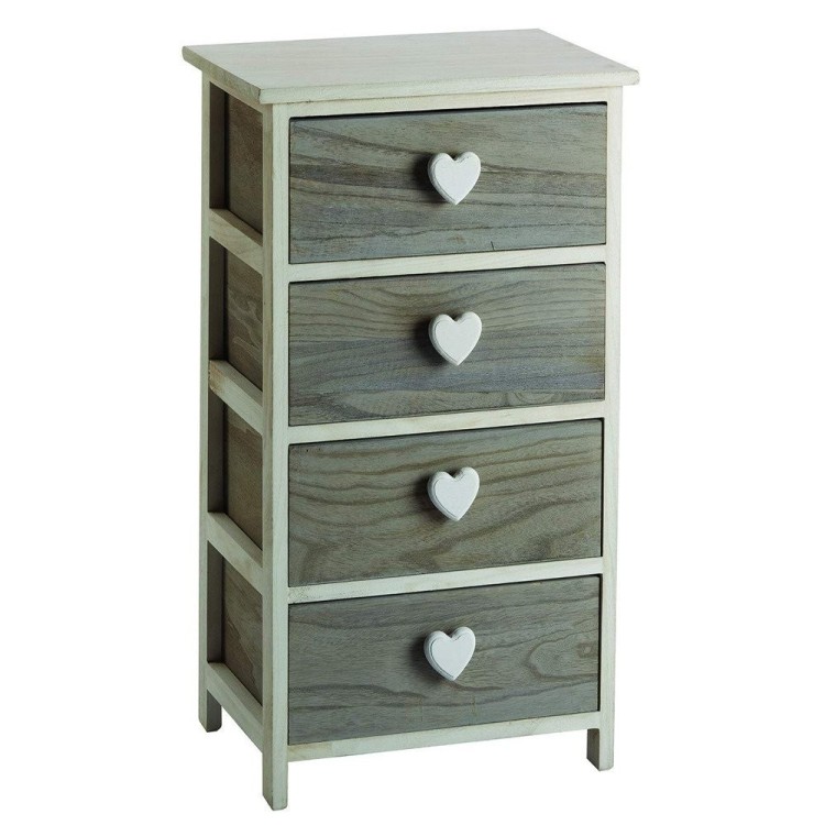 Cassettiera con 4 cassetti in legno C656124