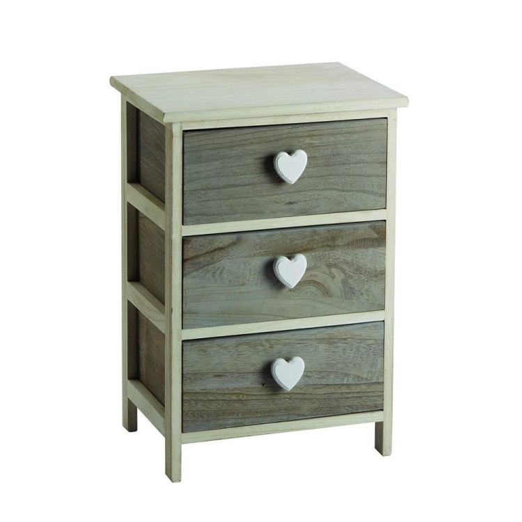 Cassettiera con 3 cassetti in legno C656123