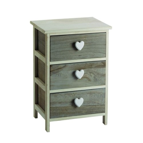 Cassettiera con 3 cassetti in legno C656123