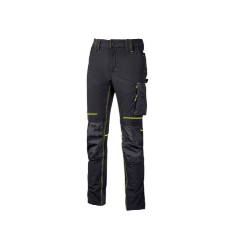 Pantaloni da lavoro U-Power BLACK CARBON antinfortunistica - M