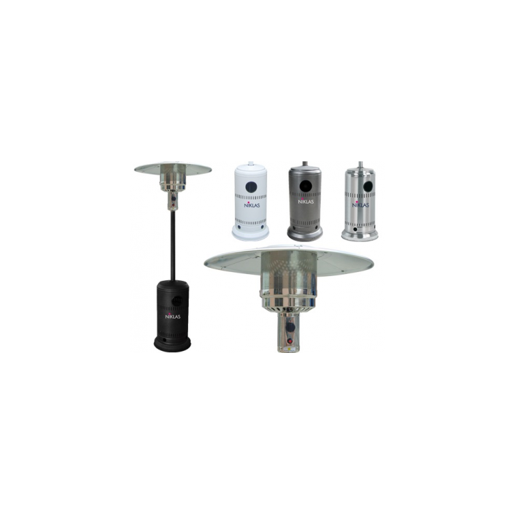 Stufe termopatio fungo niklas a gas grigio