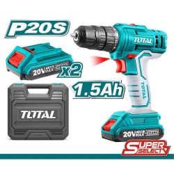 Trapano a Batteria 20V con 2 Batterie e Valigetta TOTAL