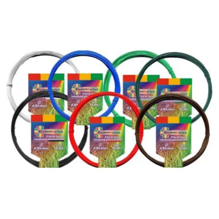 Filo di Ferro Smaltato Plastificato Plus da 15 m - Verde