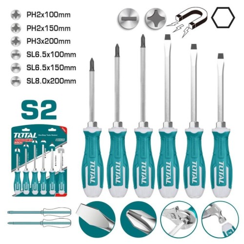 Set Cacciaviti a Testa battente da 6 pezzi