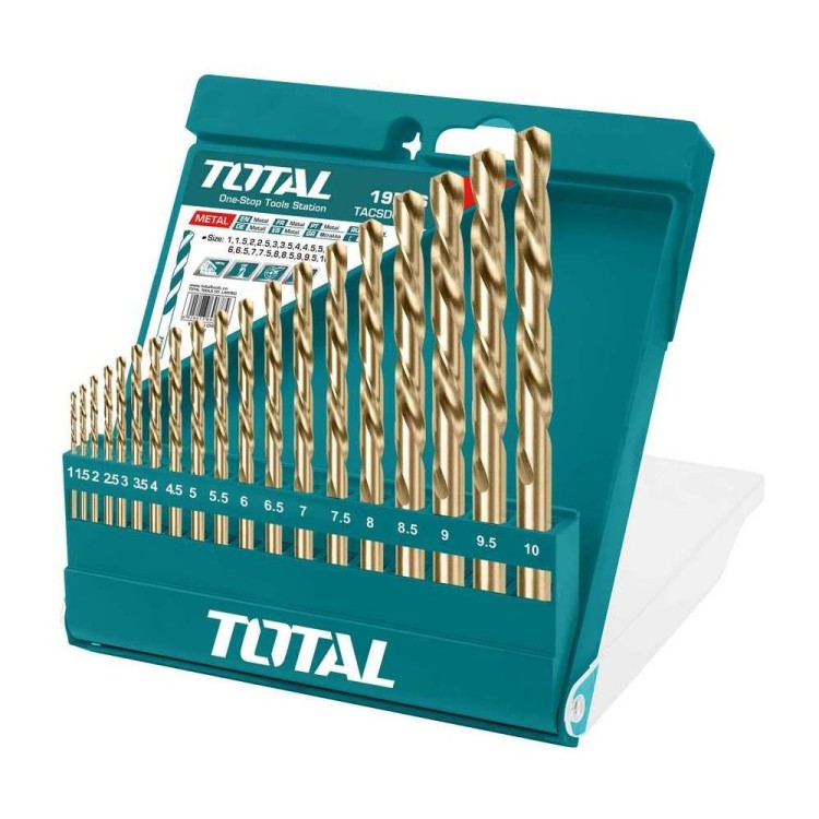 Set 19 Punte Trapano HSS per Metallo