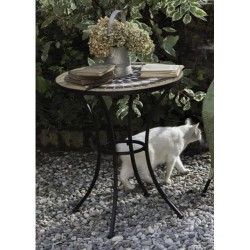 Tavolo Mosaico in Metallo Verniciato 60x60 2