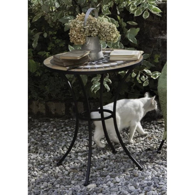 Tavolo Mosaico in Metallo Verniciato 60x60