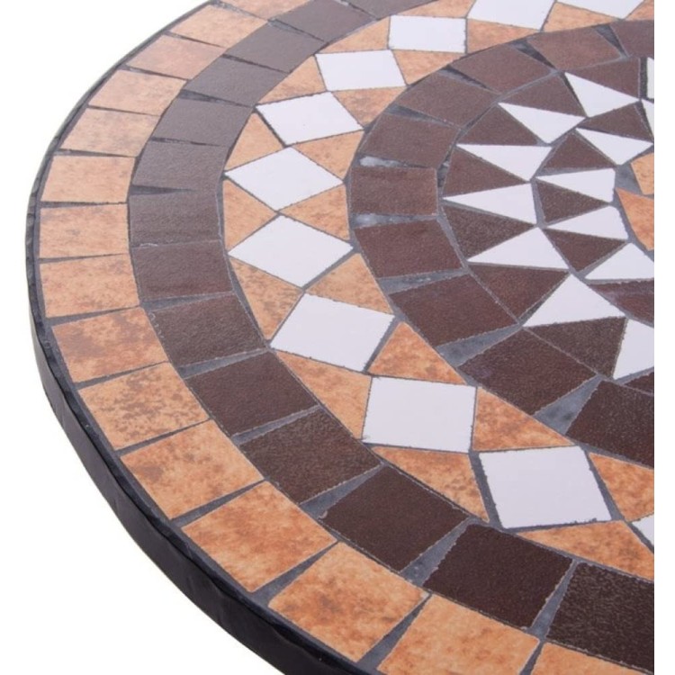 Tavolo Mosaico in Metallo Verniciato 60x60