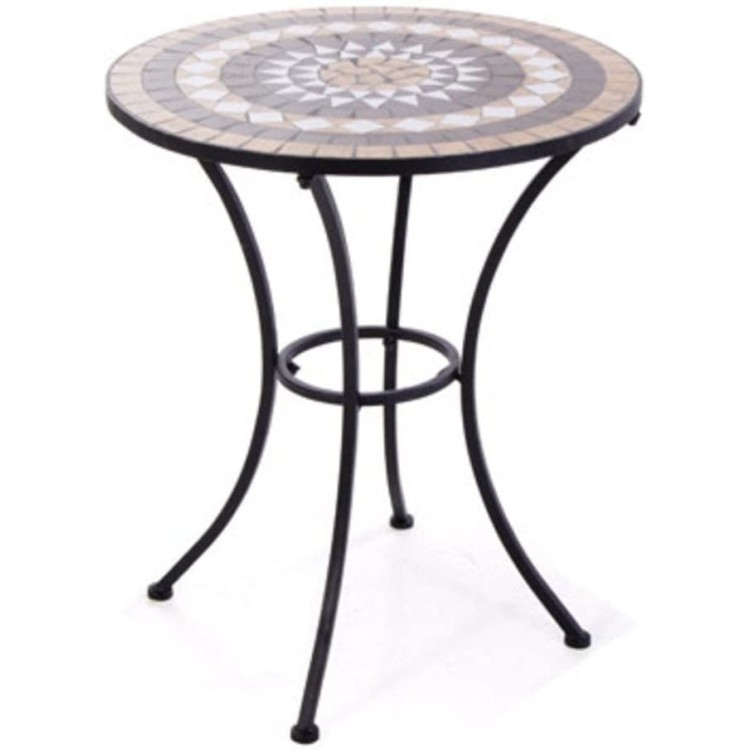 Tavolo Mosaico in Metallo Verniciato 60x60