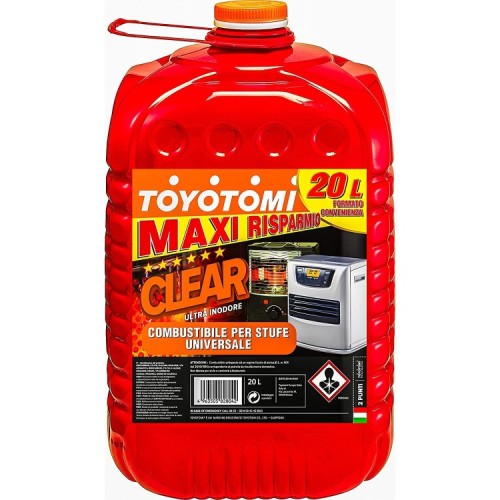 Toyotomi CLEAR20L Clear Ultra inodore per Stufe a combustibile 20 Litri, Aromatici 0.003%