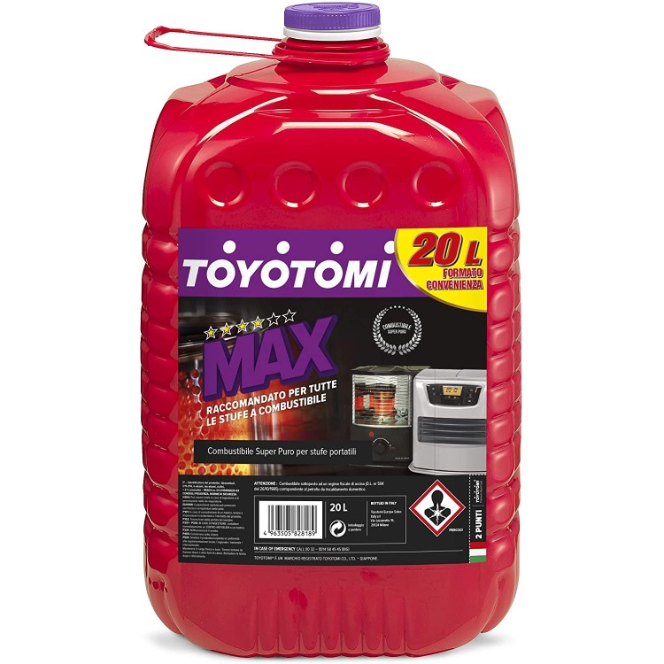 Toyotomi Max 20LT combustibile per stufe Super Puro, aromatici 0,006%, Viola