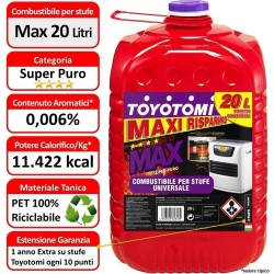 Toyotomi Max 20LT combustibile per stufe Super Puro, aromatici 0,006%, Viola 2