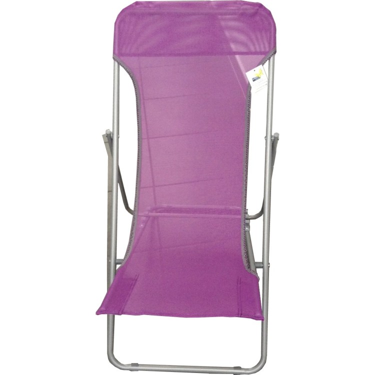 Sdraio Beach In Acciaio e Textilene 450 GrMq Colore Viola