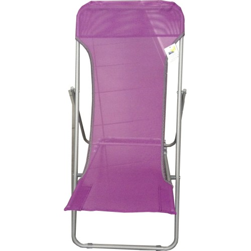 Sdraio Beach In Acciaio e Textilene 450 GrMq Colore Viola