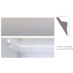Cornice porta Led verniciabile 2mt 37mmx59mm