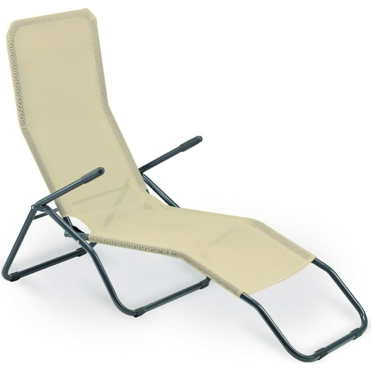 Sdraio Formentera  basculante beige 140x57x96 cm