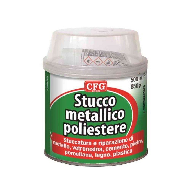Stucco metallico poliestere CFG per fori e fessure 500 ml