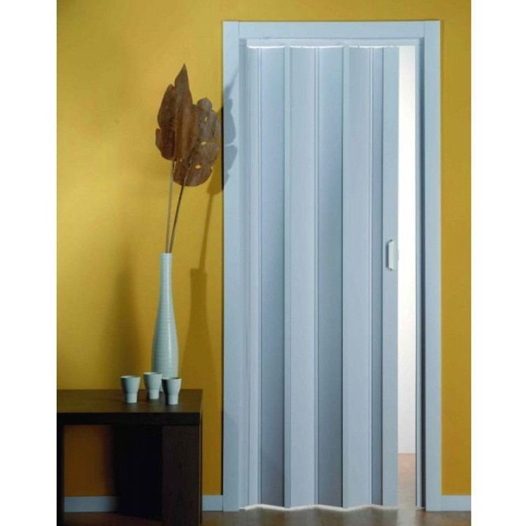 Porta a soffietto PVC bianca chiusura a calamita