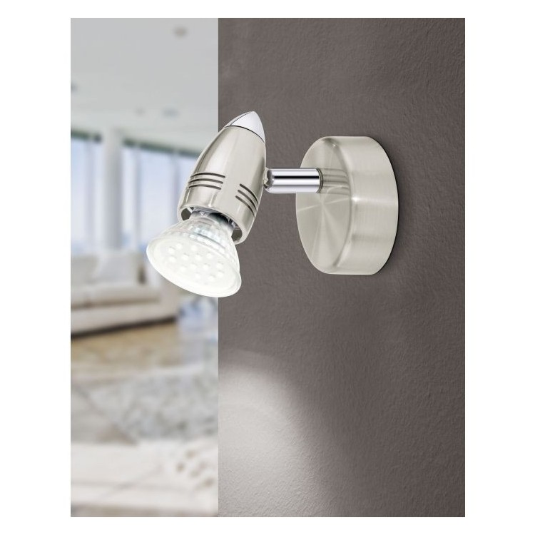 MAGNUM-LED Faretto nickel opaco, cromo