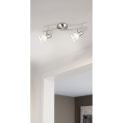 DAKAR 1 Faretti nickel opaco - vetro 2