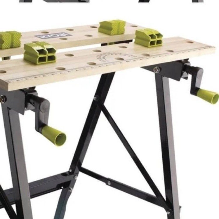 Piano Da Lavoro Pieghevole Legno Bamboo Metallo