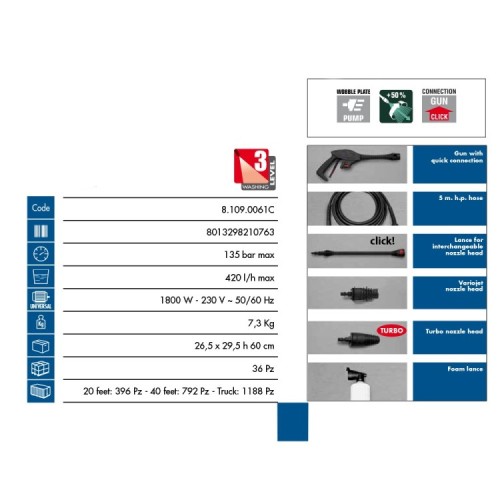 IDROPULITRICE LAVOR FURY EXTRA 135