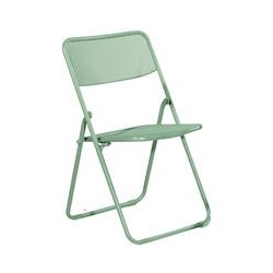 Set da giardino tavolo e sedie pieghevoli in metallo verde 2