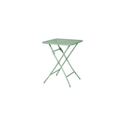 Set da giardino tavolo e sedie pieghevoli in metallo verde