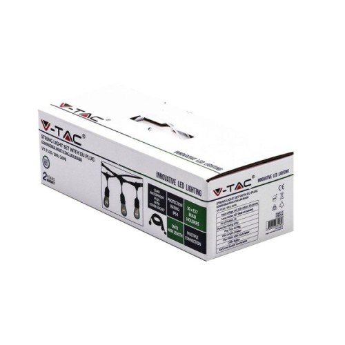 V-TAC Catenaria 5mt con 10 Attacchi E27 IP65