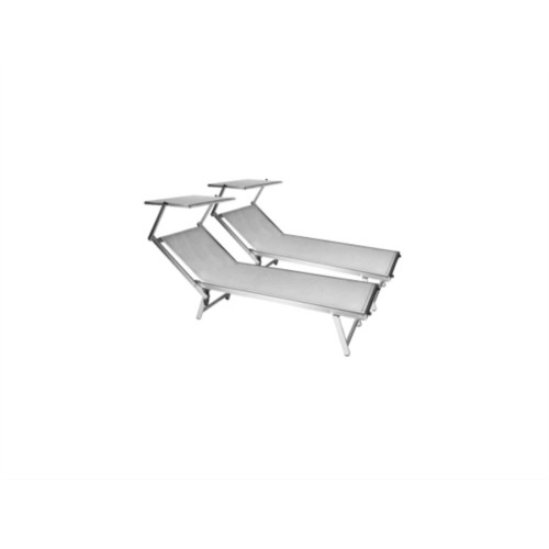 2 Lettini pieghevoli da MARE 186X61X38cm grigio