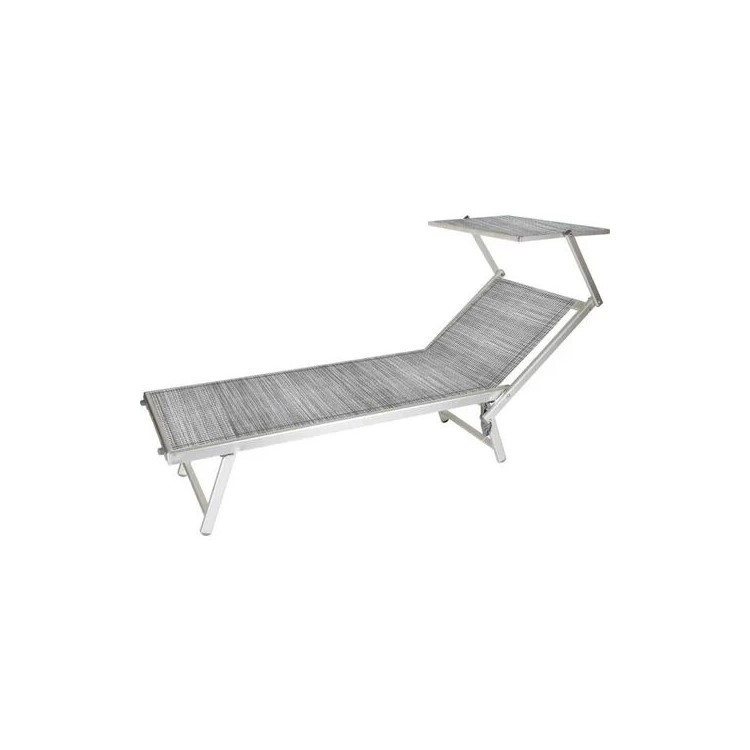 2 Lettini pieghevoli da MARE 186X61X38cm grigio