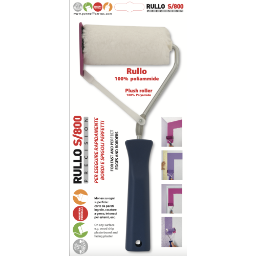 Rullo per pittura da 10 cm con bordo