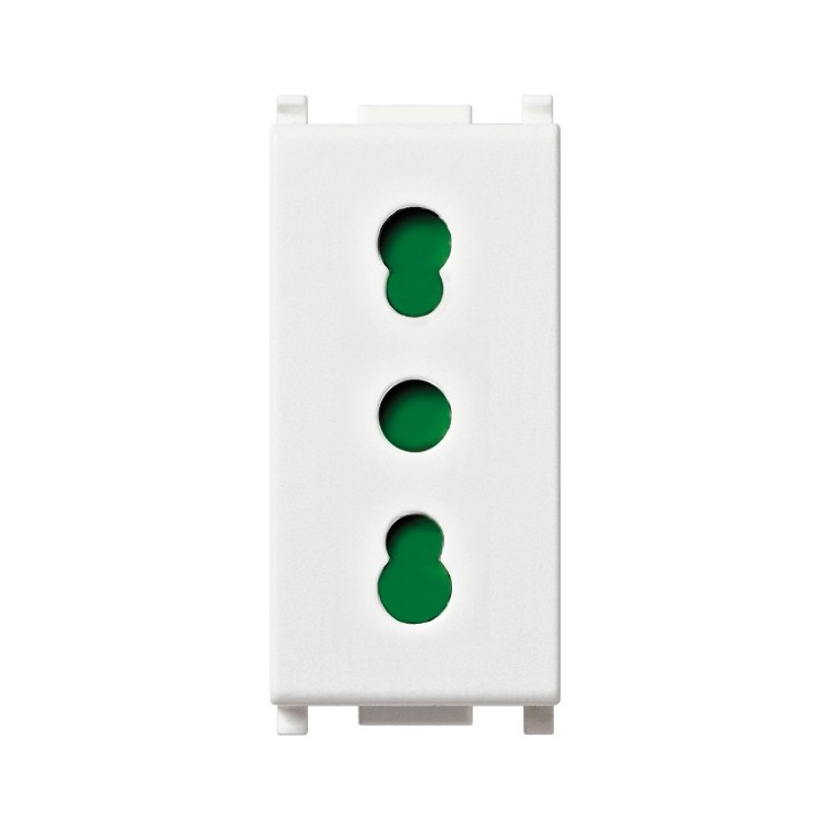 Presa 2P+T 16A P17/11 bianco - 14203