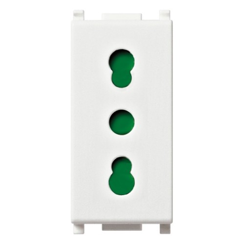 Presa 2P+T 16A P17/11 bianco - 14203
