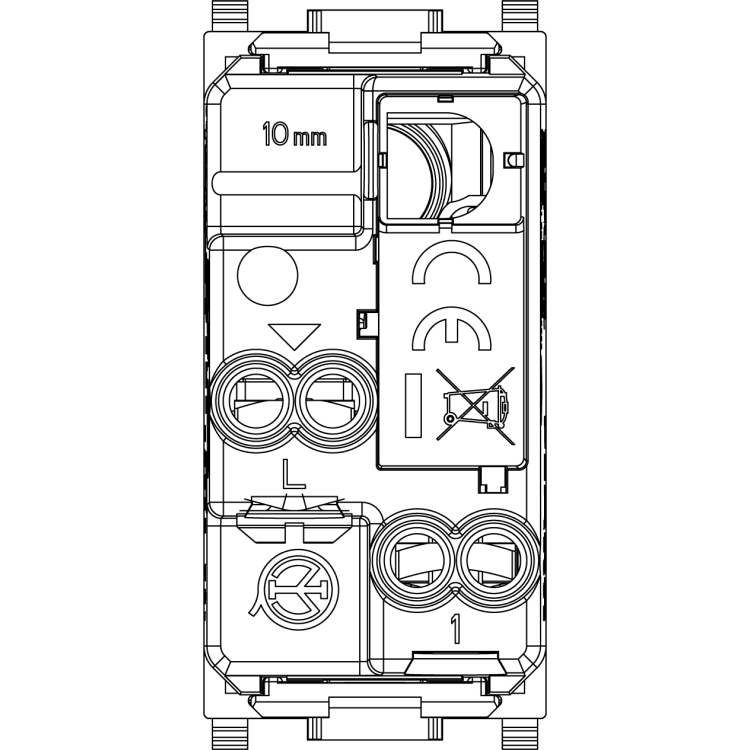 Pulsante 1P NO 10A bianco - 14008