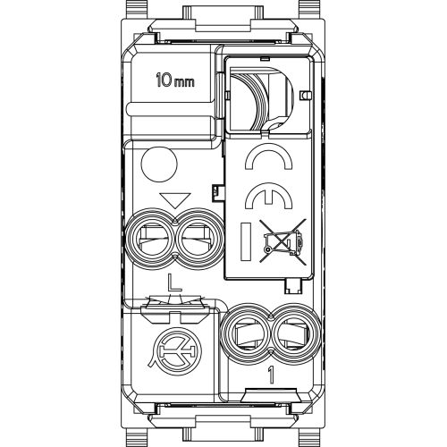 Pulsante 1P NO 10A bianco - 14008