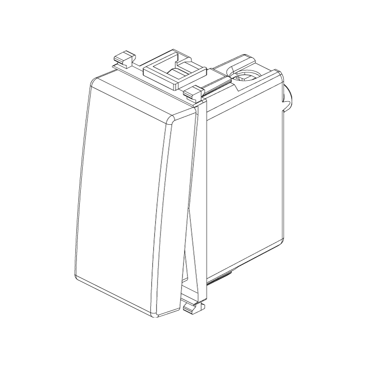 Pulsante 1P NO 10A bianco - 14008
