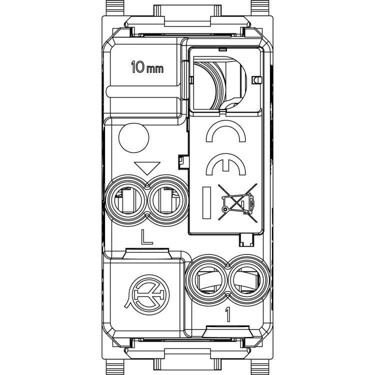 Interruttore 1P 10AX bianco - 14000