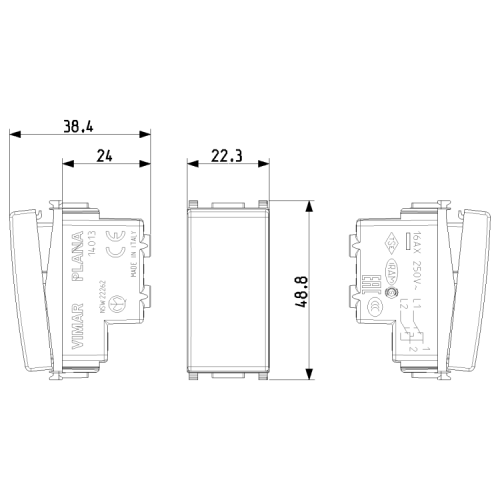 Invertitore 1P 16AX bianco - 14013