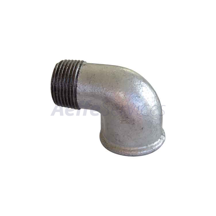 Gomito mf ghisa zincata 1/2" 2 pezzi