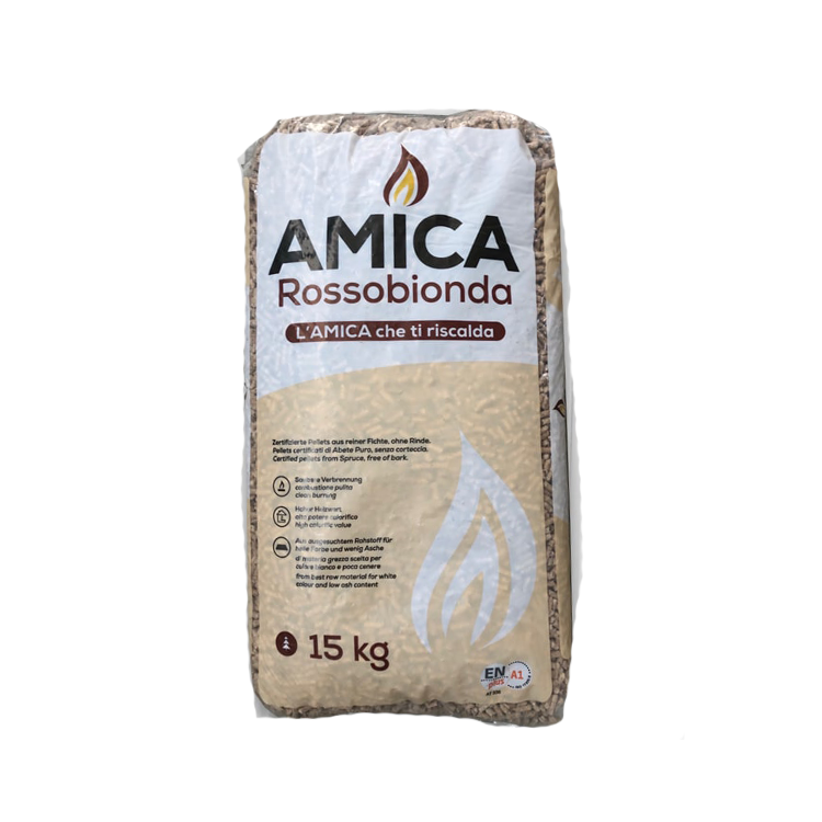 Pellet Amica Rossobionda Austriaco EnPlus A1 - 15Kg